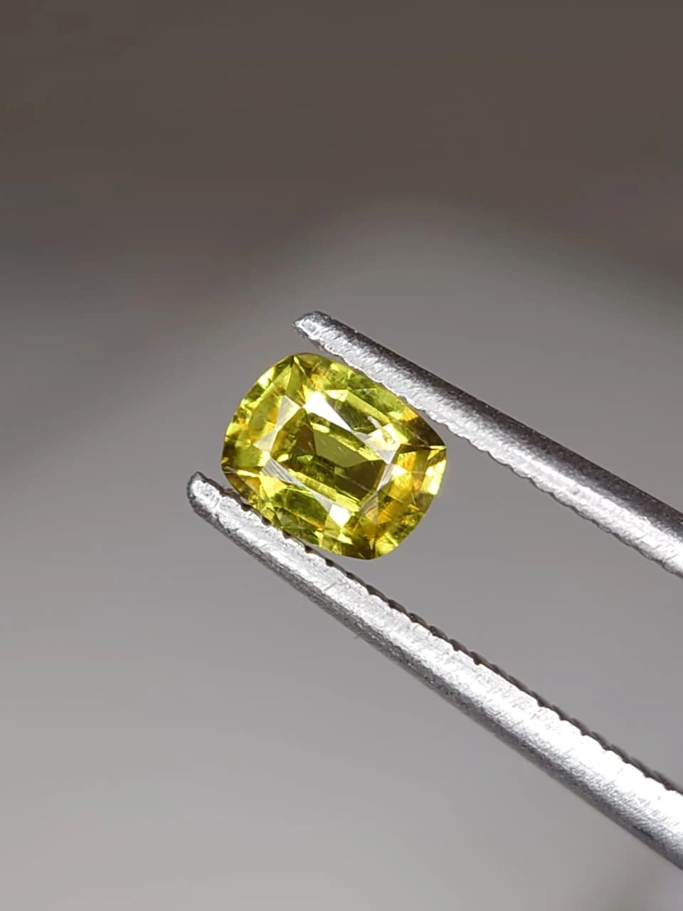 0.5ct Natural Cushion Faceted Demantoid Garnet from Pakistan — view 5